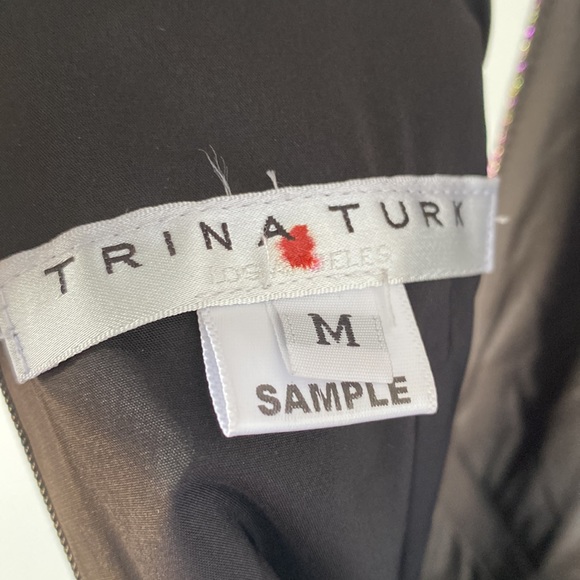 Trina Turk Metallic Shimmer Sleeveless Mock Turtleneck Dress SZ M - Picture 6 of 8